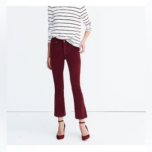 Madewell Cali Demi Boot Jeans in Velvet